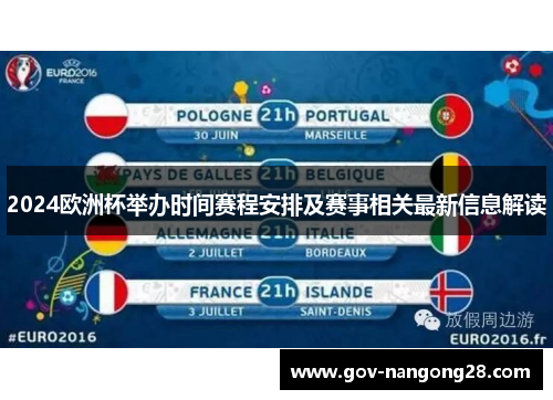 2024欧洲杯举办时间赛程安排及赛事相关最新信息解读